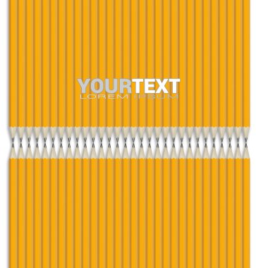 Beyaz arka plan üzerinde izole sarı kalem kompozisyon