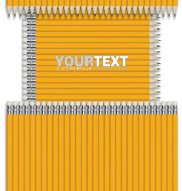 Beyaz arka plan üzerinde izole sarı kalem kompozisyon