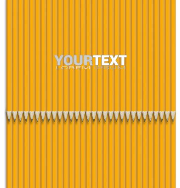 Beyaz arka plan üzerinde izole sarı kalem kompozisyon