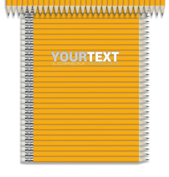 Kompozycja z żółtych ołówków na białym tle — Zdjęcie stockowe