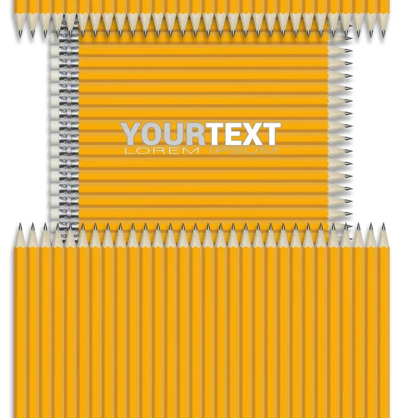 Composition from yellow pencils isolated on white background — Stock Photo, Image