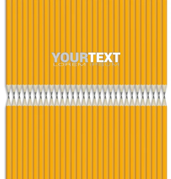 Composición a partir de lápices amarillos aislados sobre fondo blanco — Foto de Stock