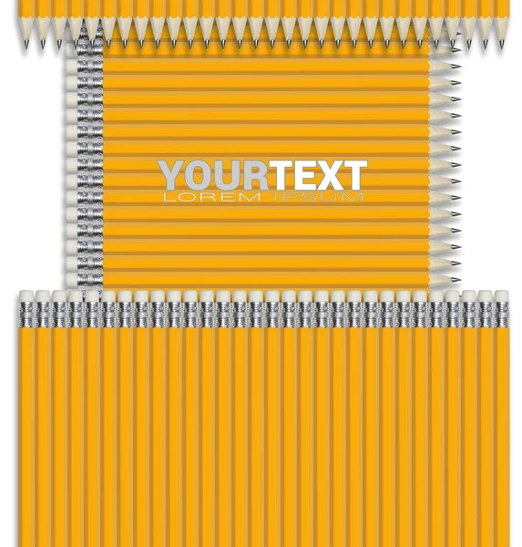 Beyaz arka plan üzerinde izole sarı kalem kompozisyon