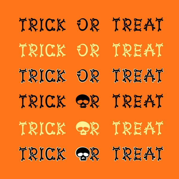 Éléments de design vectoriel SET : titre halloween avec logo sur fond orange — Image vectorielle