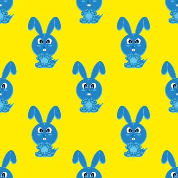 无缝矢量背景有趣的动物符号兔子 — 图库矢量图片