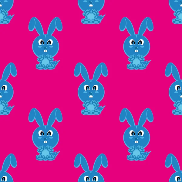 Fondo de vector sin costuras animales divertidos símbolo RABBIT — Vector de stock