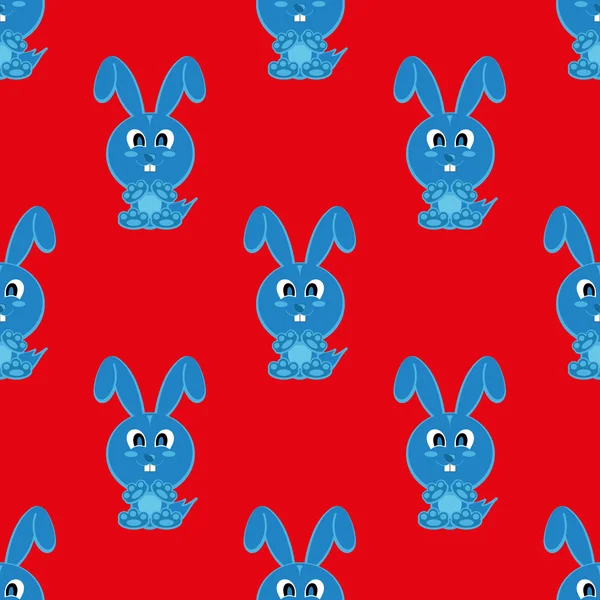 Seamless vetor fundo engraçado animais símbolo RABBIT — Vetor de Stock