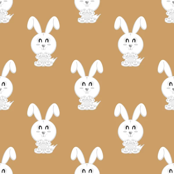 Bezešvé vektorové pozadí srandovní zvířata symbolem králíka — Stockový vektor