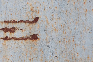 Paslanmış eski boyanmış metal dokusu.
