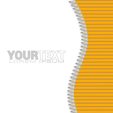 Sonunda bilenmiş çubuk ve silgi kalem seti