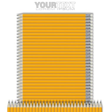 Sonunda bilenmiş çubuk ve silgi kalem seti