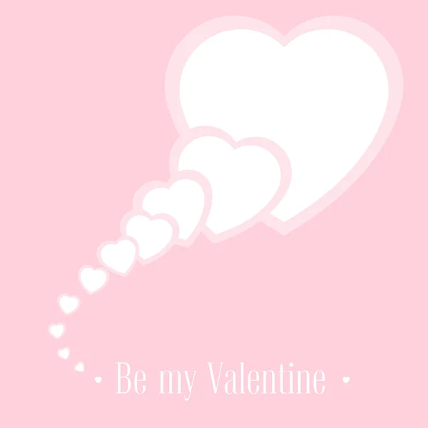 Vektoros illusztráció. Banner, plakát tervezés, vagy hívja a Valentine's Day szívvel és elszigetelt rózsaszín háttér cím — Stock Vector