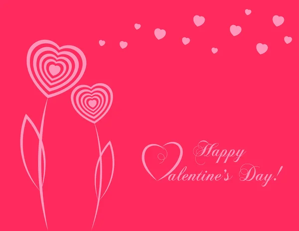 Banner for design posters or invitations on Valentine's Day with cutest  hearts symbol as abstract flowers and title. Vector illustration. — Διανυσματικό Αρχείο