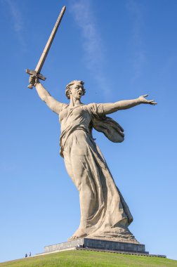 Volgograd, heykeltıraş Yevgeny Vucetic Mamayev Kurgan üzerinde karmaşık Anıtı. 