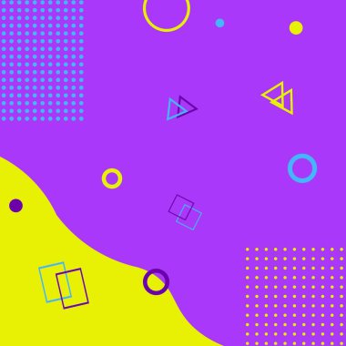 Geometrik şekillerin parlak sıradışı arkaplanı