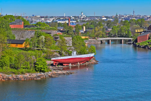 Hoge oogpunt van Helsinki horizon — Stockfoto