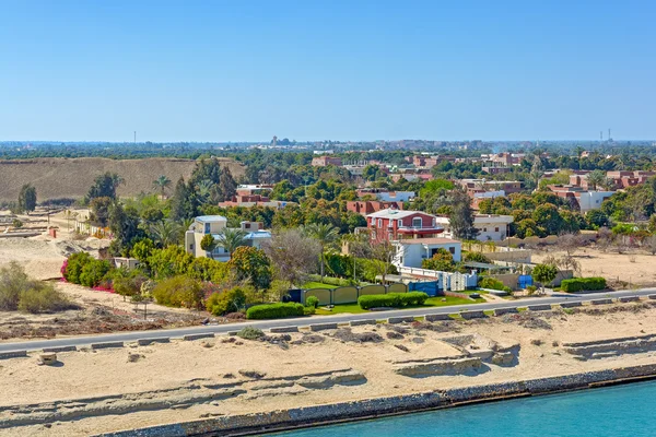 Egitto, riva del canale di Suez — Foto Stock