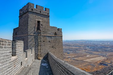 Watchtower on Great China wall clipart