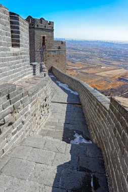 Lookout tower on Great China wall clipart