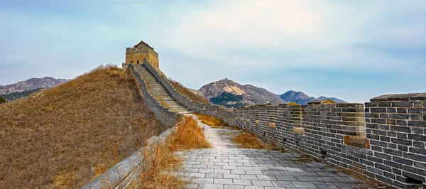 Panorama över stora Kina muren — Stockfoto