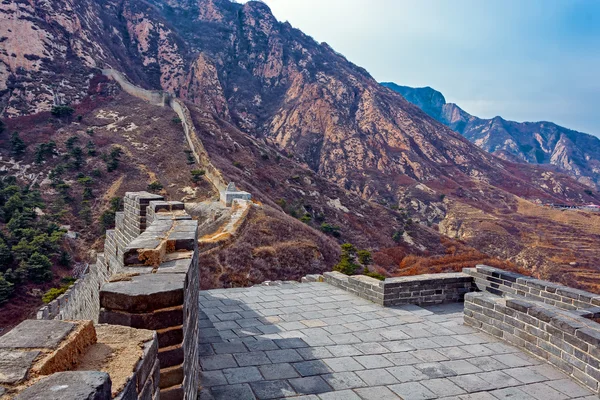 Panorama över stora Kina muren — Stockfoto