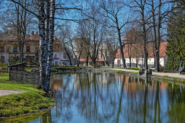 Ставок в майя парків (Травень парк), Цесіс — стокове фото