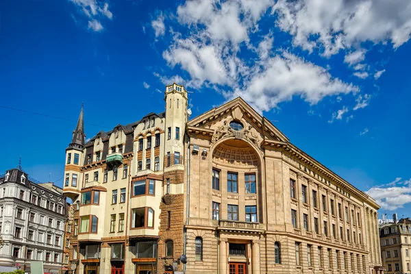 Jugendstil architecture in Riga — Stock Photo, Image