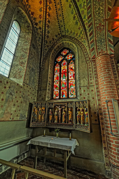 Interior of Saint Mary Church in Sigtuna
