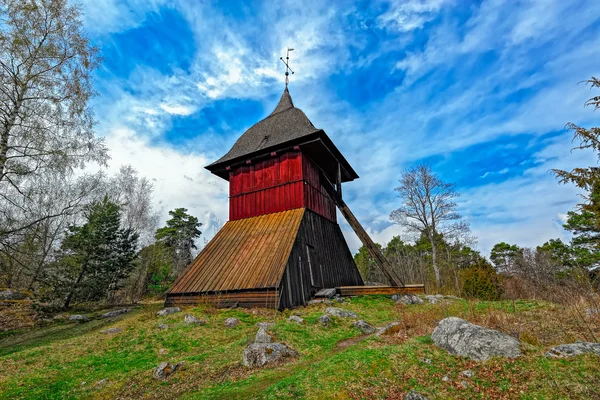 Vecchio campanile della chiesa di Sigtuna, Svezia — Foto Stock