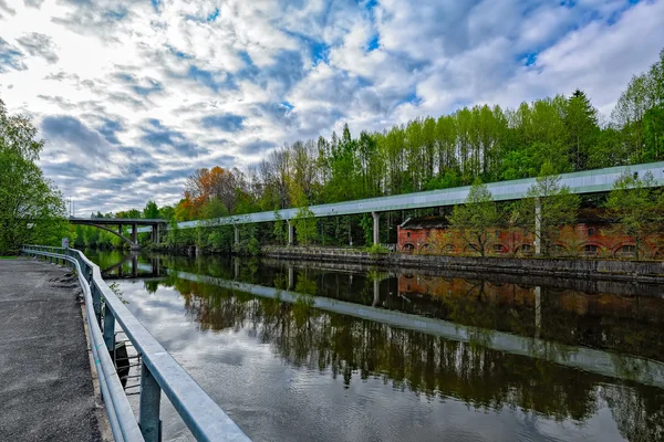 Zona industrial fluvial Nokia — Foto de Stock