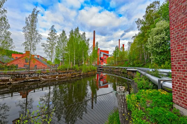 Zona industriale del fiume Nokia — Foto Stock