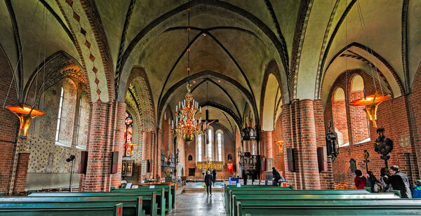 Interior of Saint Marys Church in Sigtuna