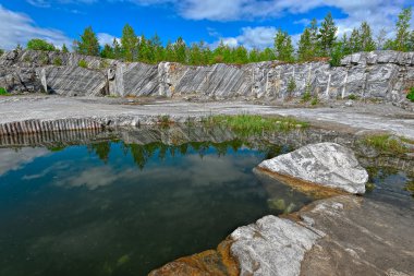 Marble quarry in Ruskeala clipart