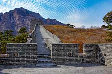 Watch tower on Great China wall clipart