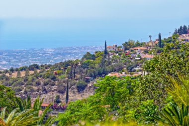 Cyprus modern villas clipart