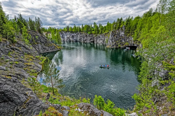 Marble quarry in Ruskeala — Stock Photo, Image