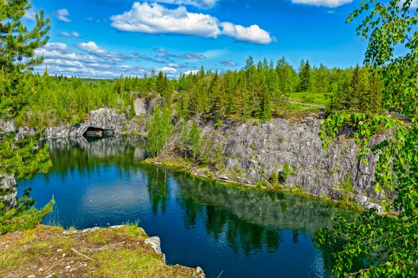 Marble quarry in Ruskeala — Stock Photo, Image