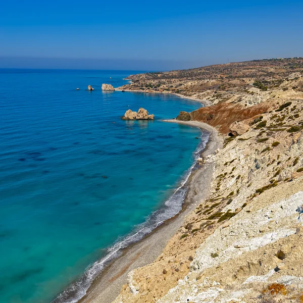 Aphrodite's Rock ve Bay Kıbrıs — Stok fotoğraf