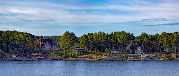 Stockholmské souostroví na slunečné ráno — Stock fotografie