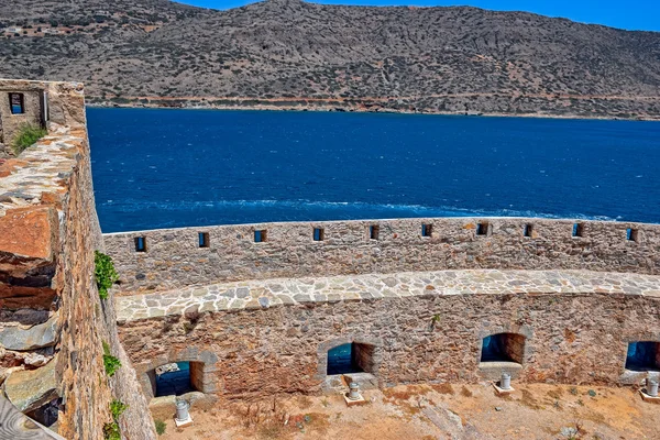 Ruins in the abandoned leper colony Spinalonga, Crete — Stock Photo, Image