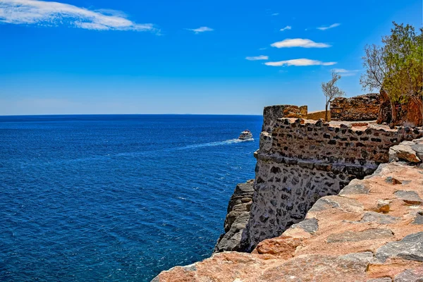 Ruïnes in de verlaten leprakolonie Spinalonga, Crete — Stockfoto