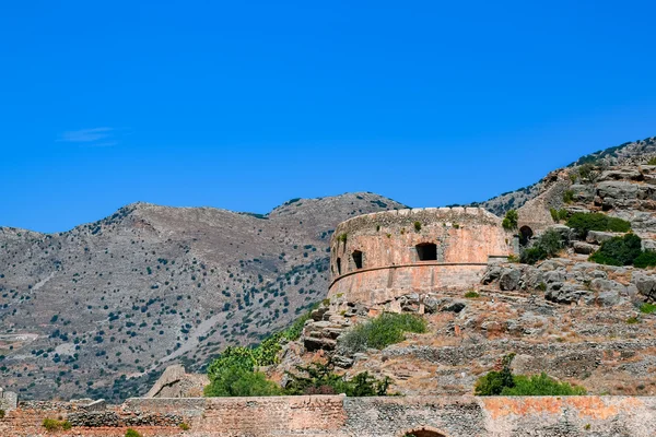 Velha Fortaleza da Ilha Spinalonga, Creta — Fotografia de Stock