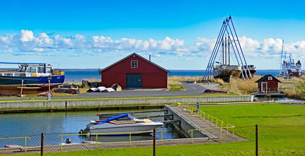 stock image Small Harbor with some boats