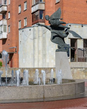 ST.PETERSBURG, RUSSIA - Sep 14, 2020: Renewed fountain 