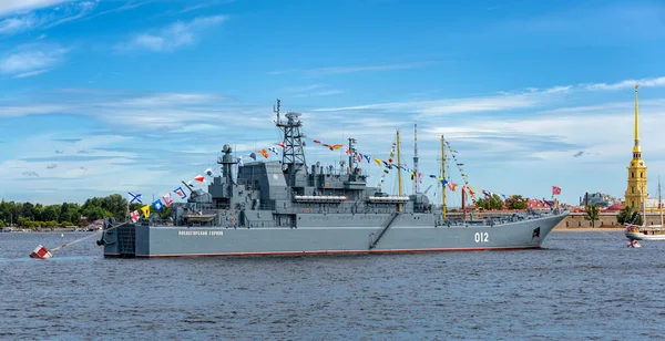 Petersburg Russia Lug 2021 Grande Nave Sbarco Olenegorsky Gornyak Minatore Foto Stock