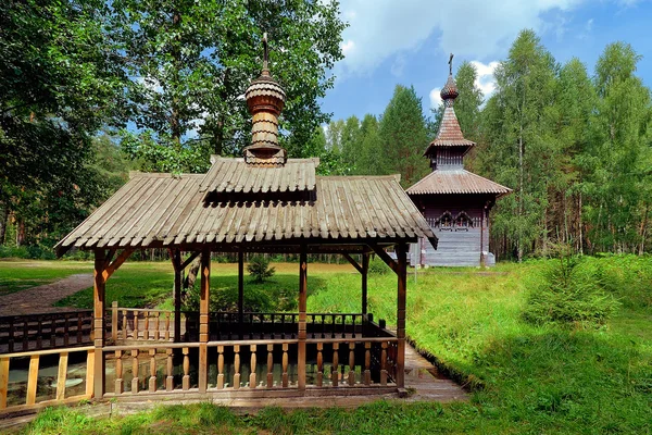 Holy spring and chapel — Stok fotoğraf