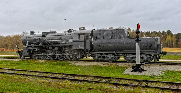 Stará parní lokomotiva. — Stock fotografie