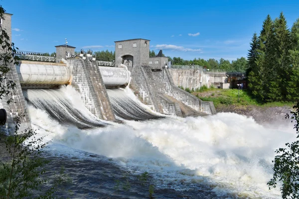 Spillway on Imatra power station dam — Stock Photo, Image