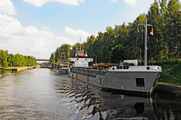 Ships in Saimaa Canal — Stock Photo, Image