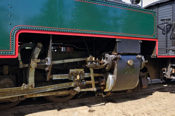 Detalhe da locomotiva a vapor — Fotografia de Stock